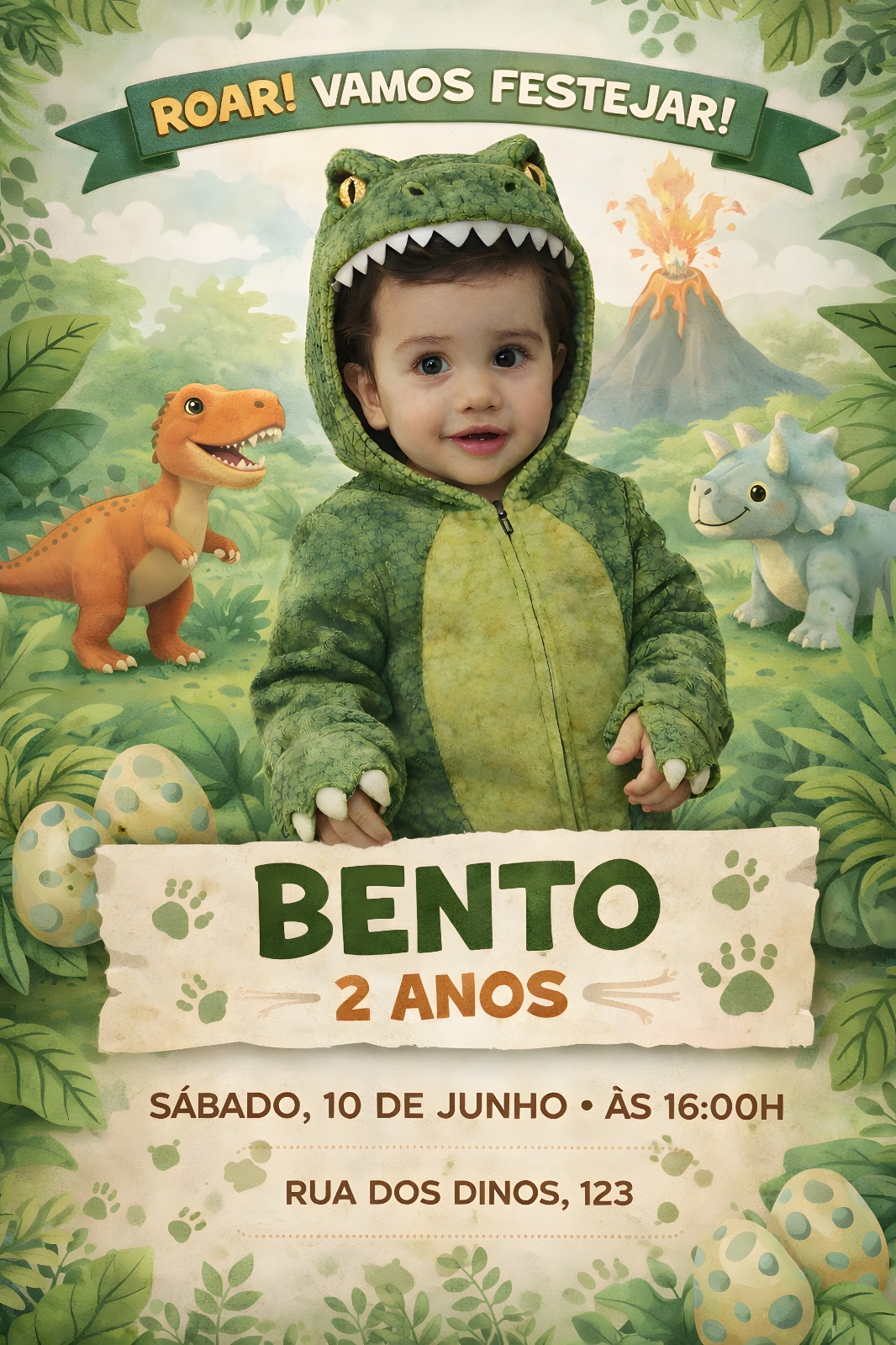 Convite temático criado com estética editorial